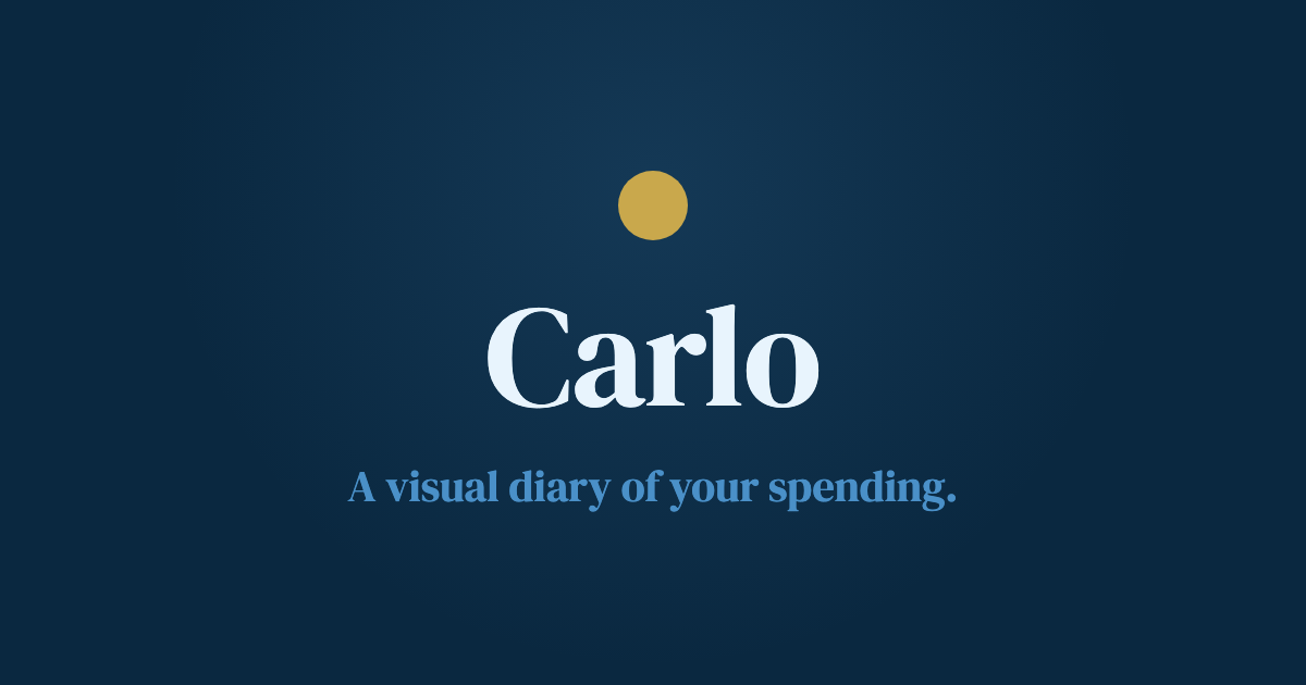 Carlo — A visual diary of your spending